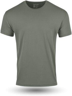 Men's Mercury Green Crew Neck Short Sleeve Fitted Style Soft Poly Blend T Shirts